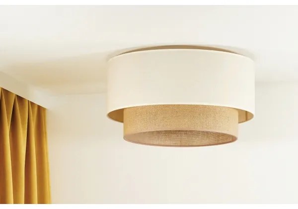 Duolla - Mennyezeti lámpa BOHO 1xE27/15W/230V á. 45 cm bézs/barna