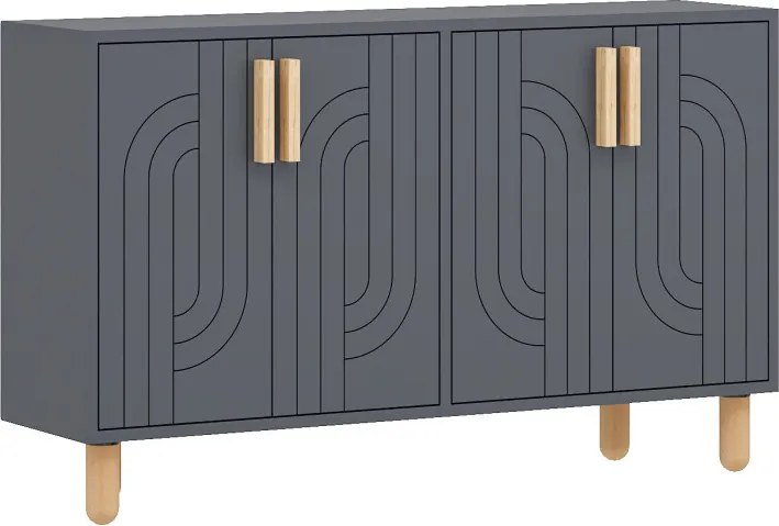 Rodney komód, antracit, 120 cm