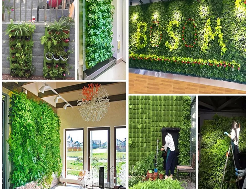 VERK Filc függőleges növénytartó - 7 zseb palánták számára