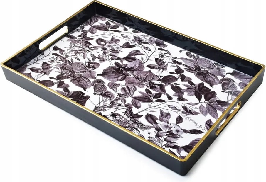 Dekorációs tálca téglalap alakú Blanche Virágok