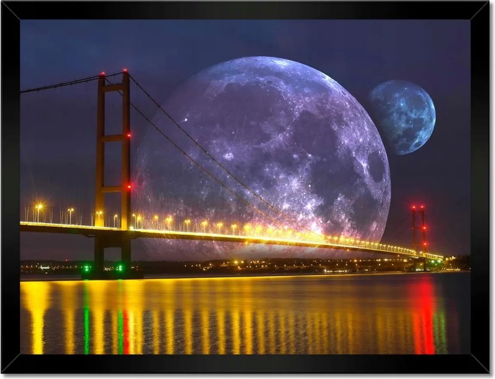 Poszterek keretben 40x30 Méltóságteljes hold híd