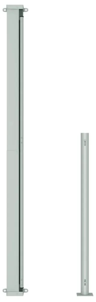 kék behúzható oldalsó terasznapellenző 180 x 500 cm