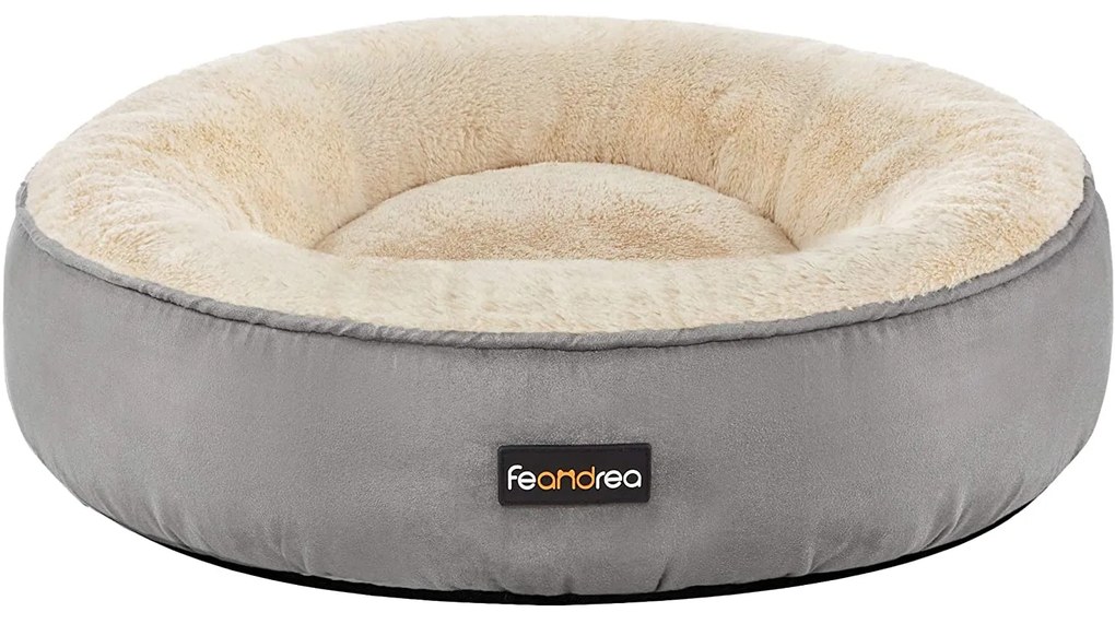 Kutyaágy kerek kisállat fekhely, S méret, világosszürke | FEANDREA Outlet