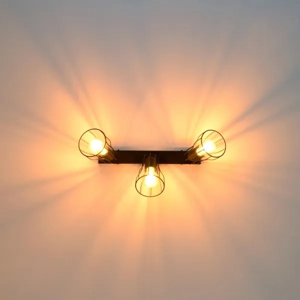 LED Spotlámpa TUBE II 3xE27/15W/230V fekete