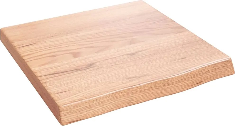 vidaXL világosbarna kezelt tömör tölgyfa fali polc 40x40x(2-4) cm