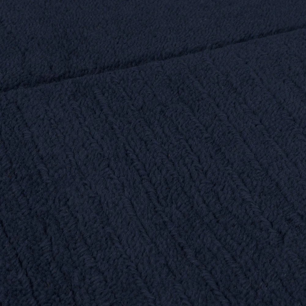 Sötétkék kézi szövésű gyapjú szőnyeg 200x290 cm Textured Wool Border – Flair Rugs