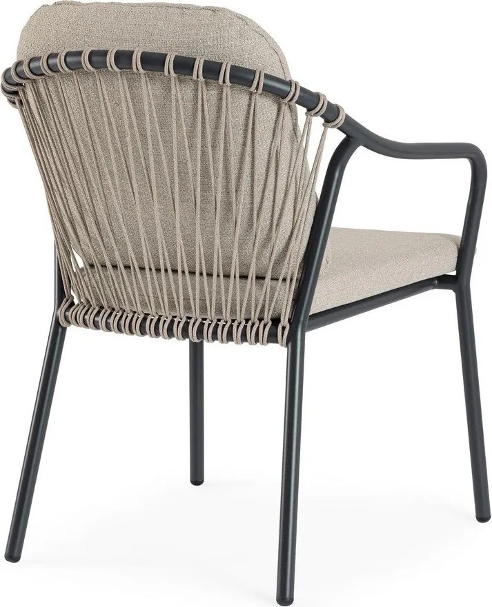 Világosbarna fém kerti szék Edvige – Bizzotto