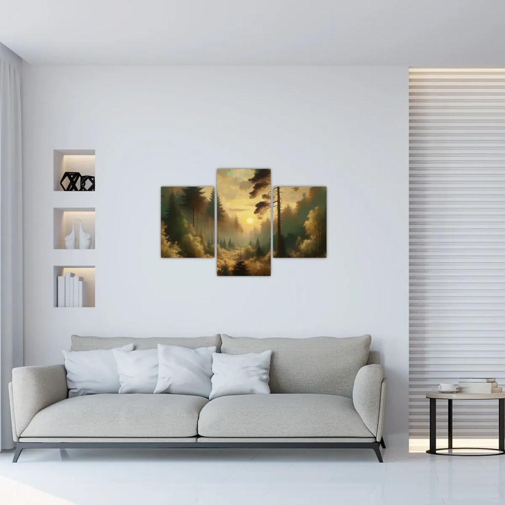 Kép - Napfény az erdőben (90x60 cm)