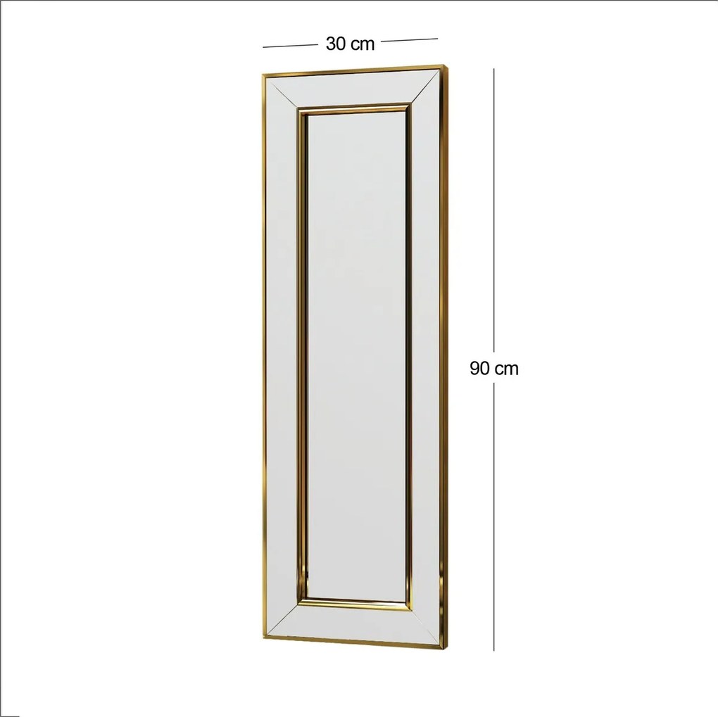 Carlos Gold tükör 30 x 90 cm