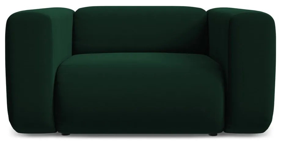 Sötétzöld bársony fotel Ekahi – Makamii