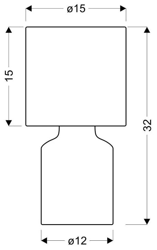 Krémszínű asztali lámpa textil búrával (magasság 32 cm) Iner – Candellux Lighting