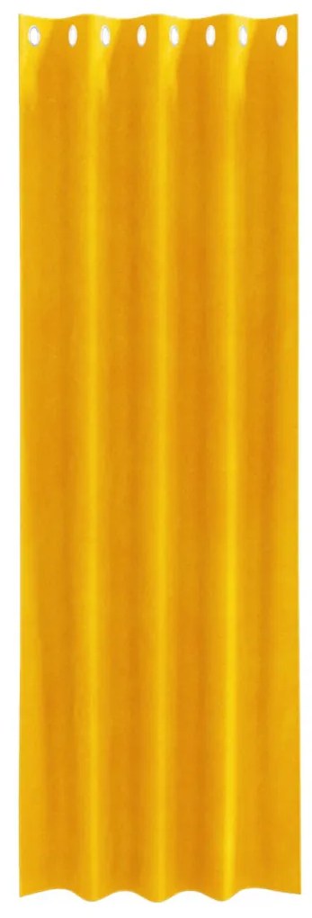 Függönyök függönyökkel 2 pcs Mustár sárga 140 x 225 cm Bársony