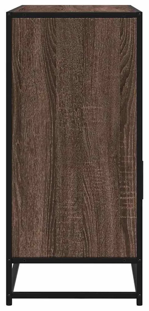 barna tölgyszínű szerelt fa tálalószekrény 100x35x76 cm