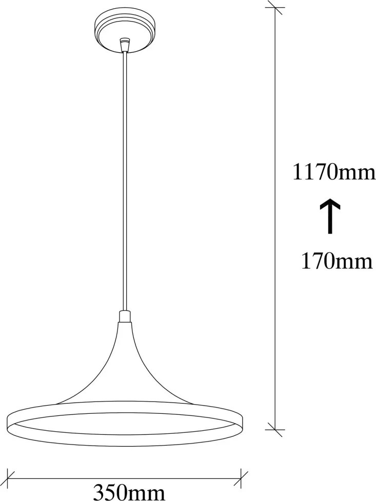 Elmas 3531 fekete-piros fém függőlámpa, Ø35 cm