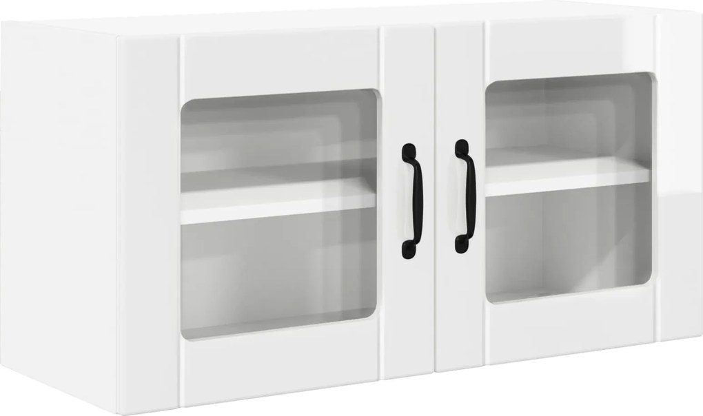 vidaXL Konyhaszekrény Magas Fényű Fehér 80 x 31 x 40 cm Faanyag
