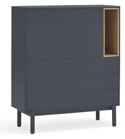Sötétszürke magas komód 100x120 cm Corvo - Teulat