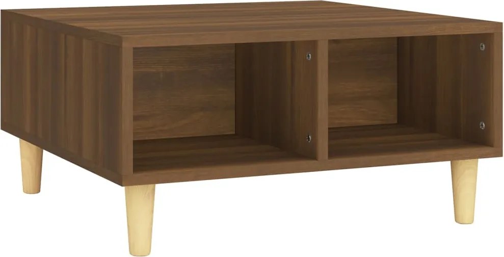 vidaXL barna tölgyszínű szerelt fa dohányzóasztal 60 x 60 x 30 cm