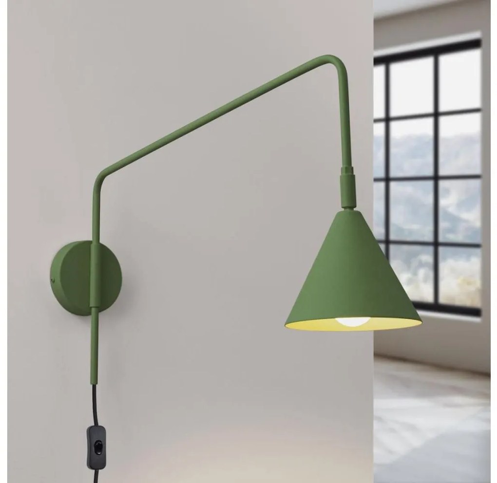 Sollux SL.1700 - Fali lámpa NOX 1xE14/10W/230V zöld