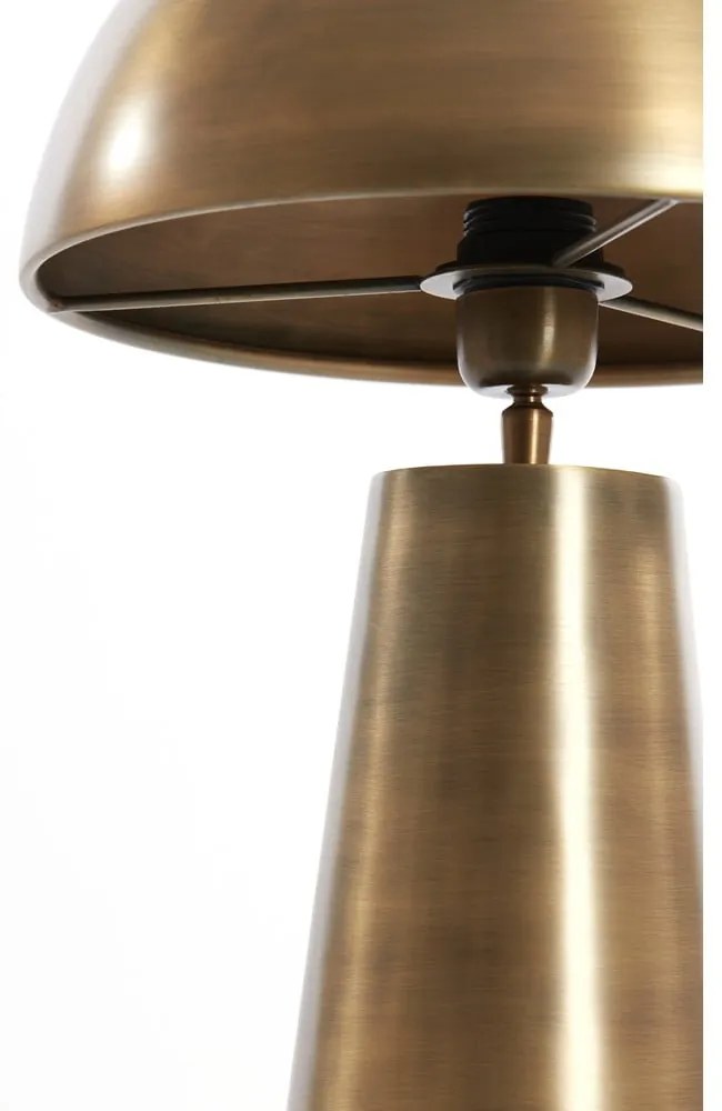Bronzszínű asztali lámpa fém búrával (magasság 52 cm) Dita – Light &amp; Living