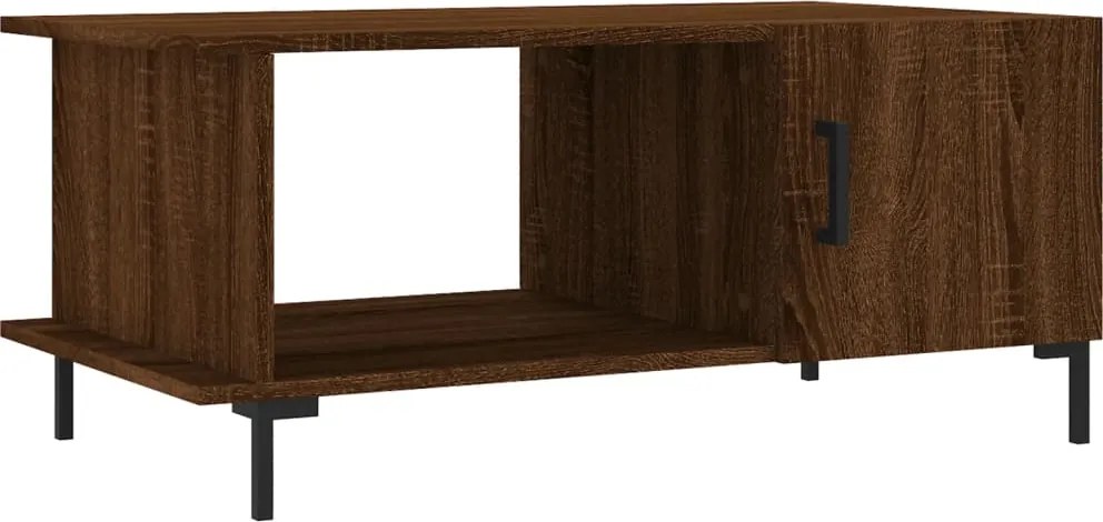 vidaXL barna tölgyszínű szerelt fa dohányzóasztal 90 x 50 x 40 cm