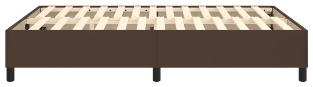 barna műbőr rugós ágykeret 140x190 cm