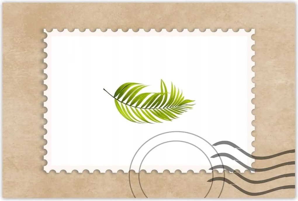 Poszterek 120x80 Zöld levél Minimalizmus