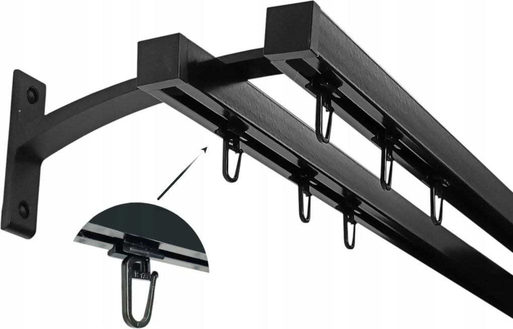 Apartman Sínkarnis Alu kvadro fekete biztosítótű 20+20 mm 200 cm