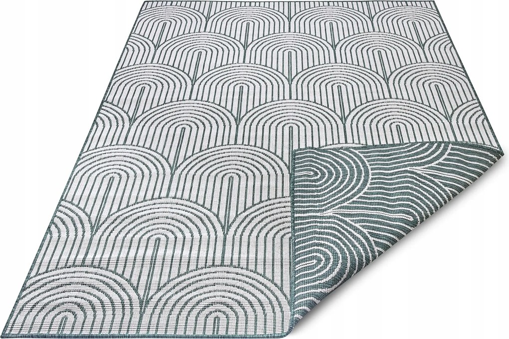 Absztrakt szőnyeg kétoldalas Pangli 105853 Zöld 80x150