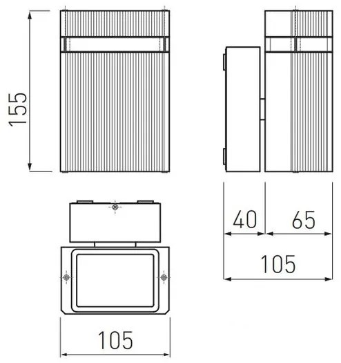 Lámpa Fali Lámpa NESSA 1 irányú, GU10, MAX. 50W, IP54, AC220-240V, 50/60Hz, fekete