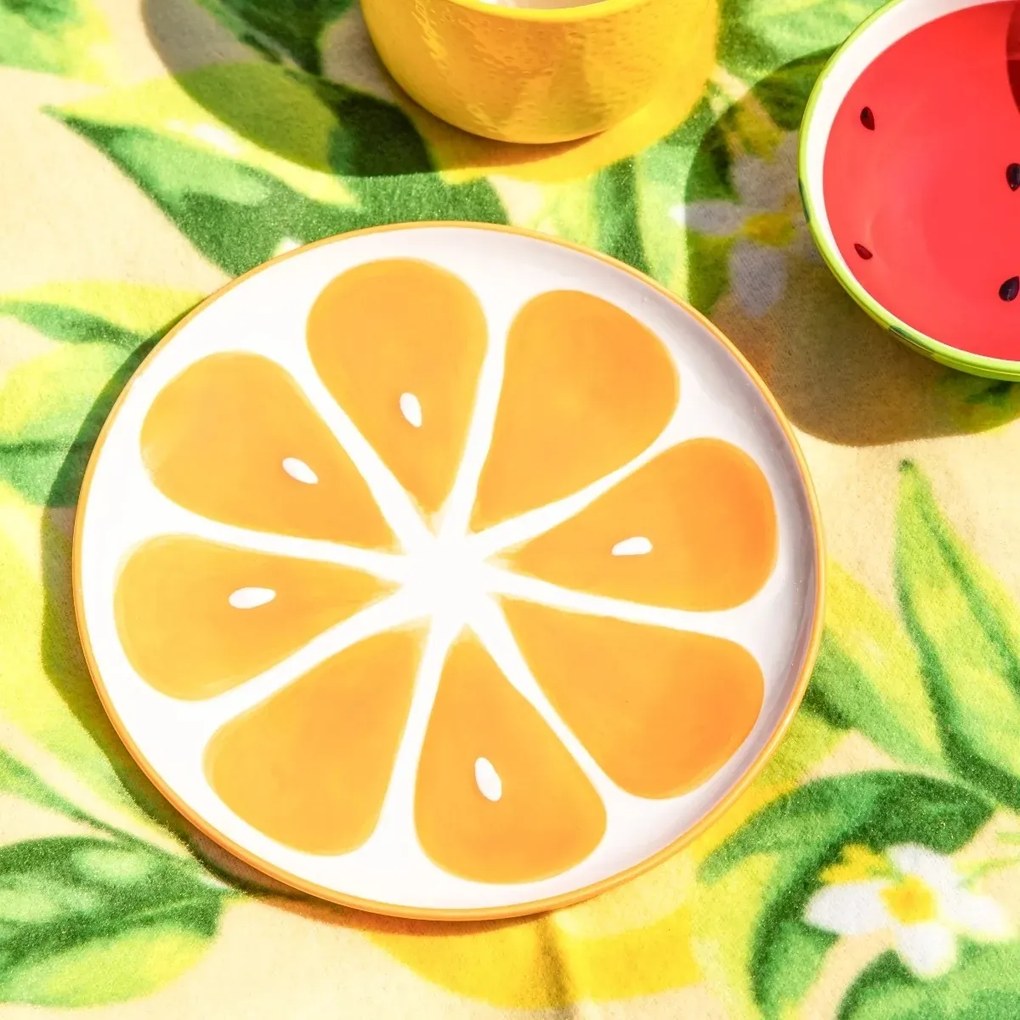 Altom Tropicana kerámia tányérkészlet narancs 20 cm, 2 db
