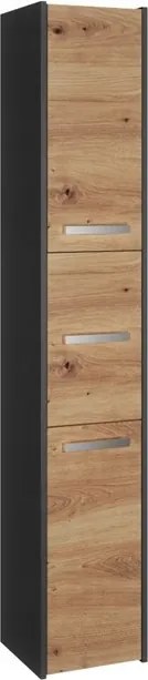 Fürdőszoba Szekrény Oszlop S33 Antracit Tölgy Artisan
