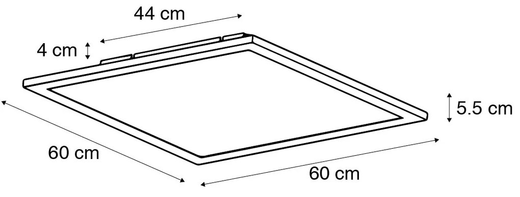 Mennyezeti lámpa fehér LED-del, dimmerrel és távirányítóval - Liv