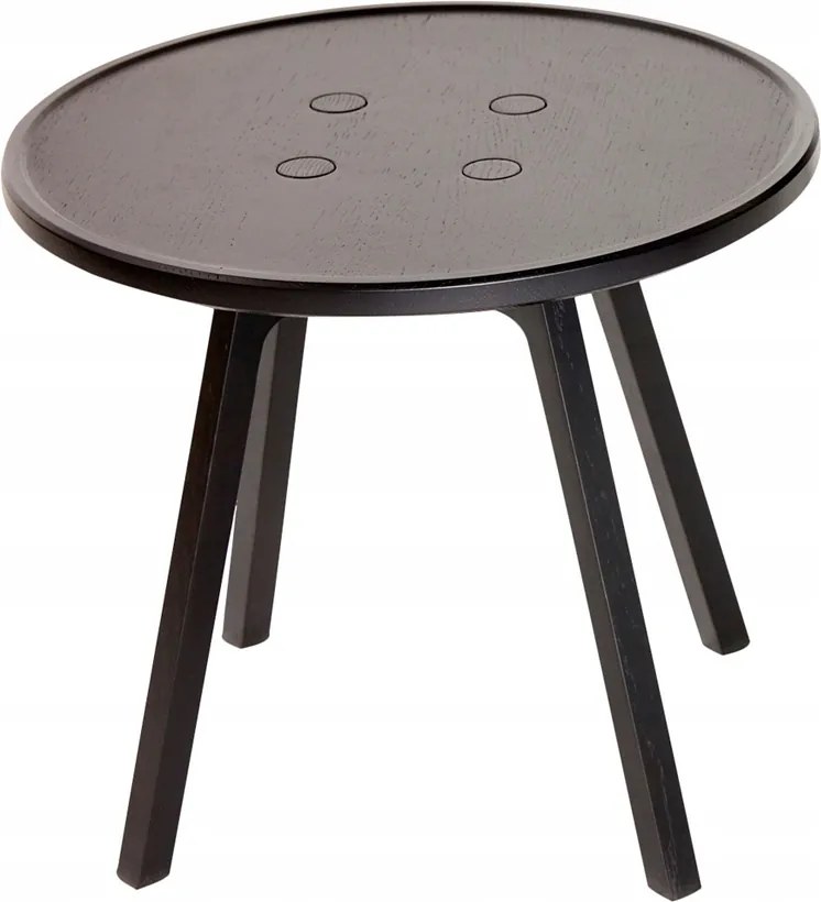 Andersen Furniture C2 Kerek Dohányzóasztal Tölgyfából 50 cm Fekete