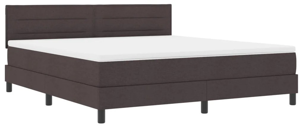 Boxspring Ágy Matraccal Sötétbarna 180x200 cm Szövet