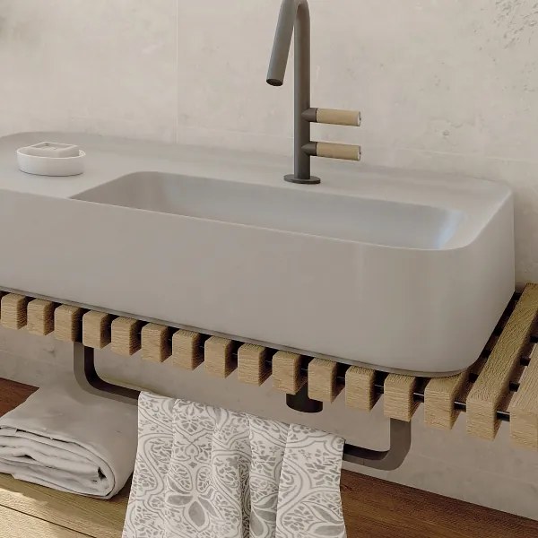 NIMCO NKC 30035-90 - Fali törölközőtartó NIKAU 39 cm matt fekete