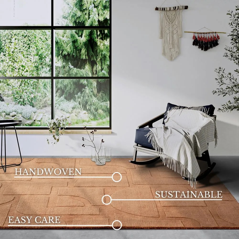 Barna kézi szövésű gyapjú szőnyeg 160x230 cm Alexis – Villeroy&amp;Boch