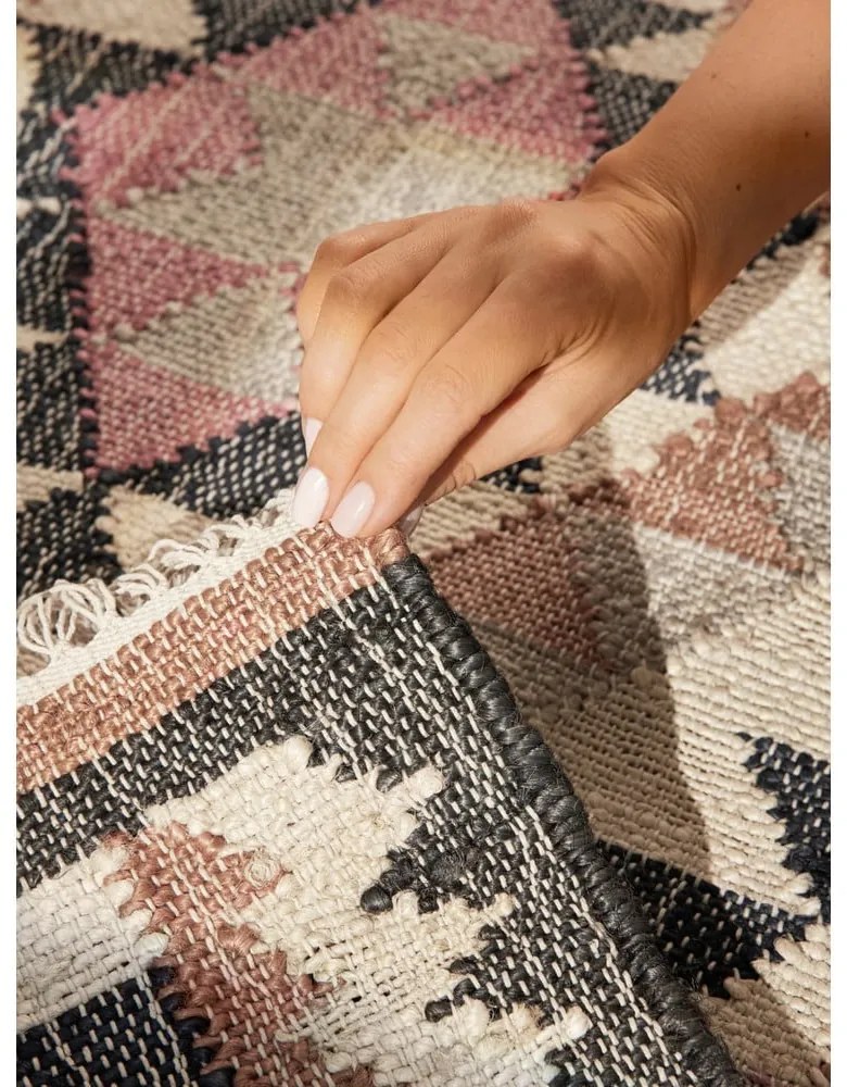 Szürke kézi szövésű juta futószőnyeg 80x200 cm Roya Parsa – Elle Decoration