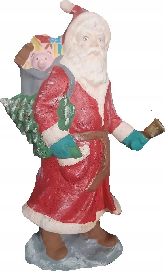 Mikulás kerámia figura ajándék dekoráció