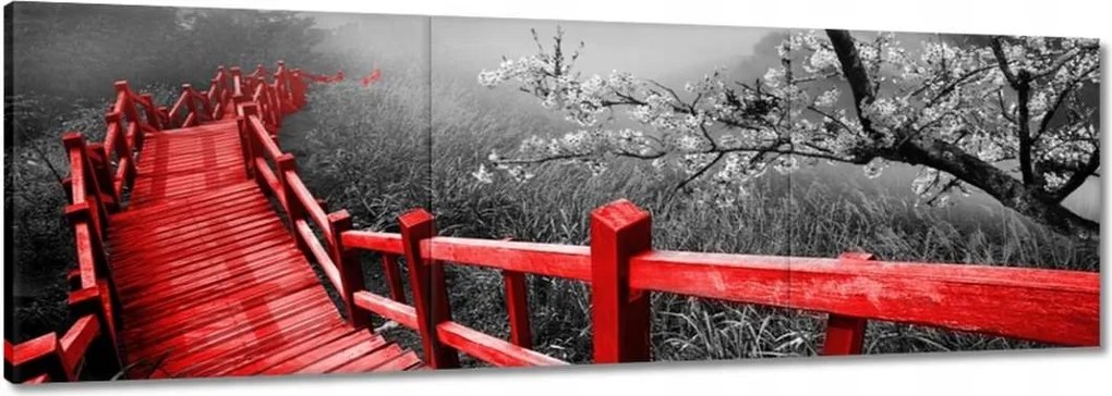 Vászonkép 150x50 Virágzó cseresznye