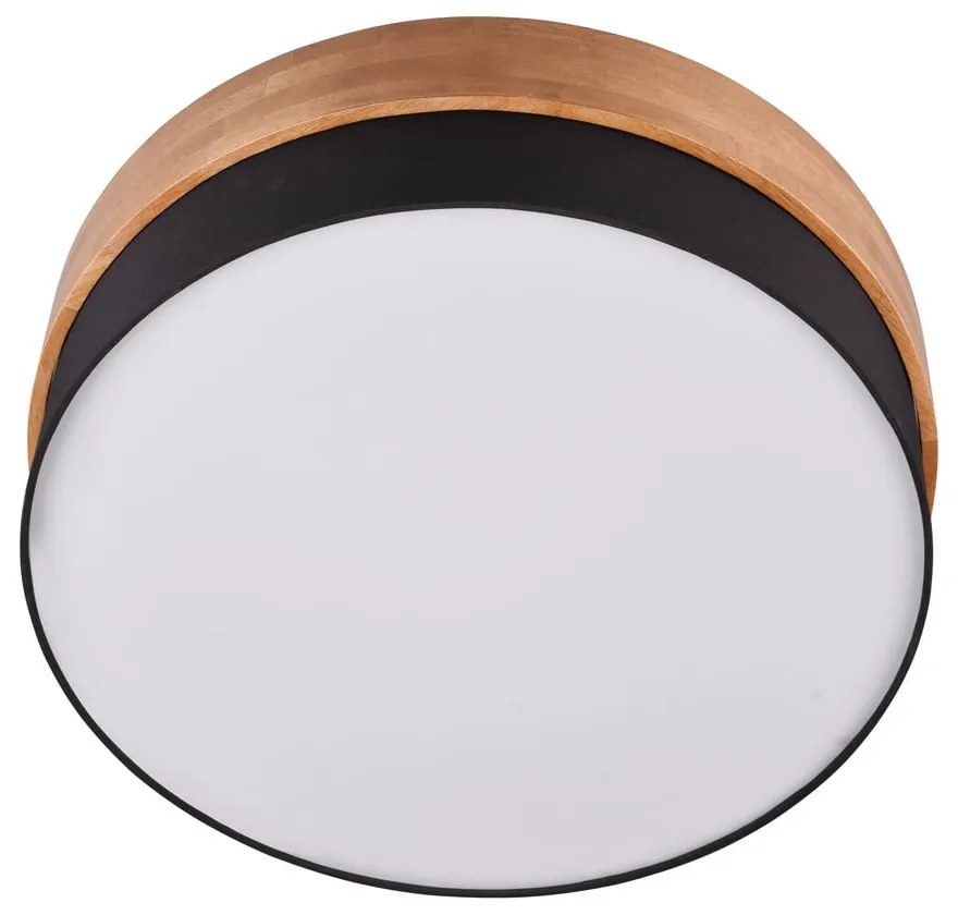 Fekete-natúr színű mennyezeti lámpa textil búrával Seasons – Trio