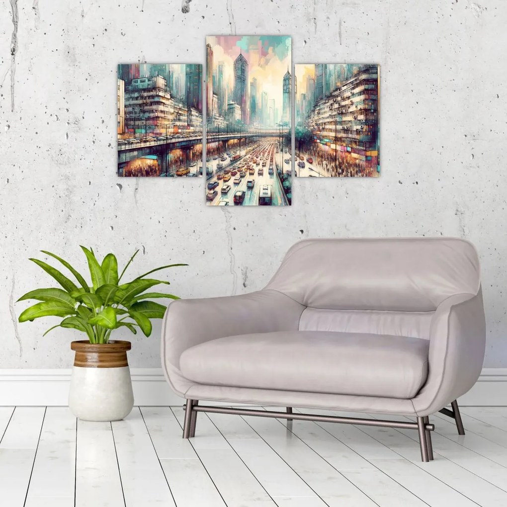 Kép - Városi élet (90x60 cm)