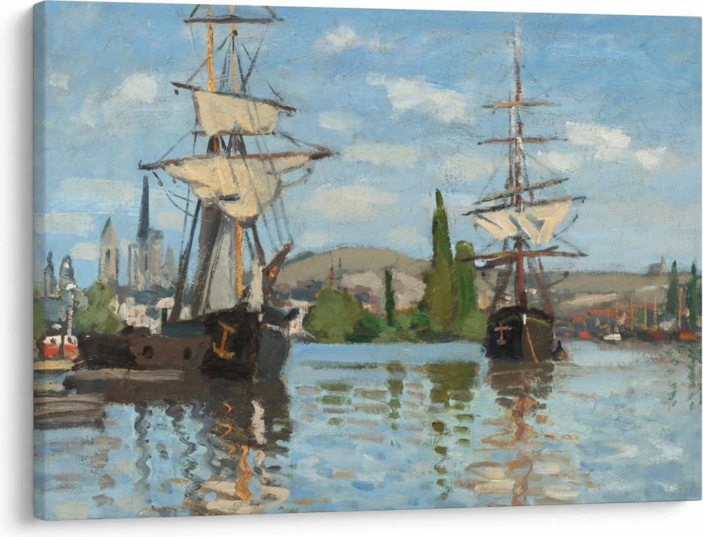 Kép - Claude Monet, Ships Riding on the Seine at Rouen, reprodukciók (70x50 cm)