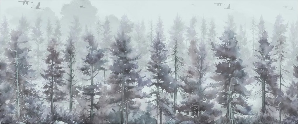 Kép - Fenyőerdő II., akvárium (120x50 cm)
