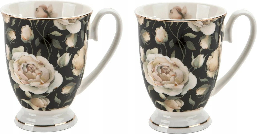 2 db-os bögre szett 320 ml Royal English Roses Black