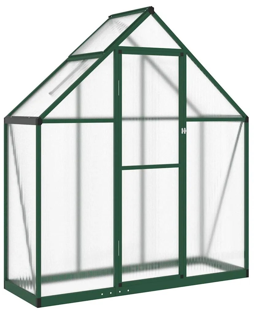 zöld alumínium melegház alapvázzal 169 x 58 x 195 cm