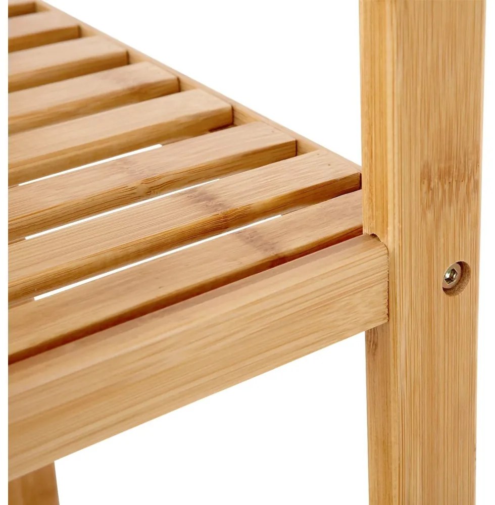 Bambusz polc fürdőszobába, konyhába, 5 szintes 33x33x146cm