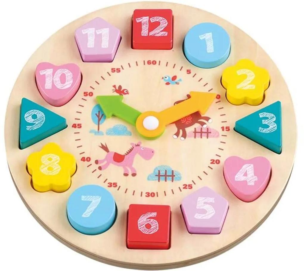 Színes óra fadarabokkal Colorful clock