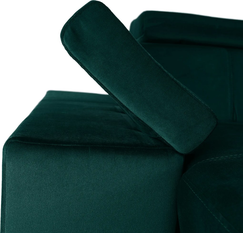 Ülőgarnitúra, smaragd, balos, LAMORA U