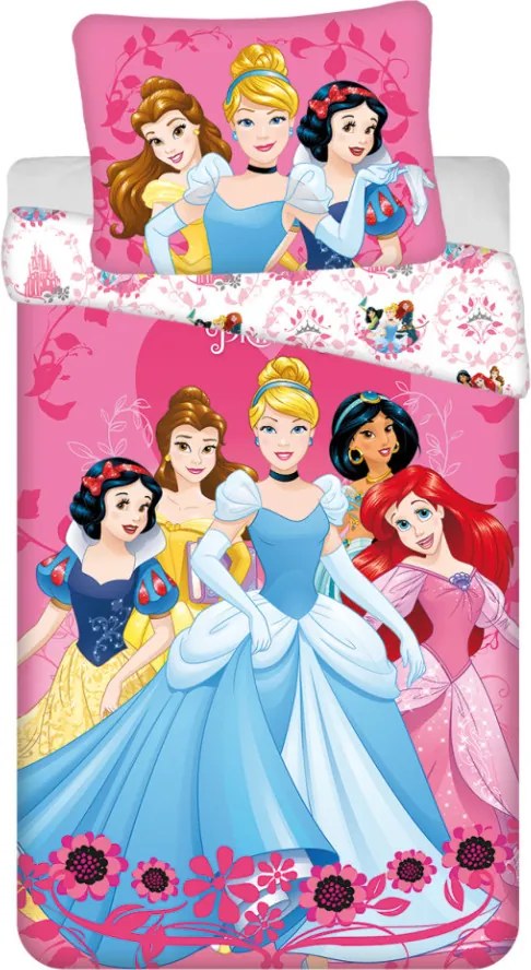 Disney Hercegnők Heart ágyneműhuzat 140×200cm, 70×90 cm