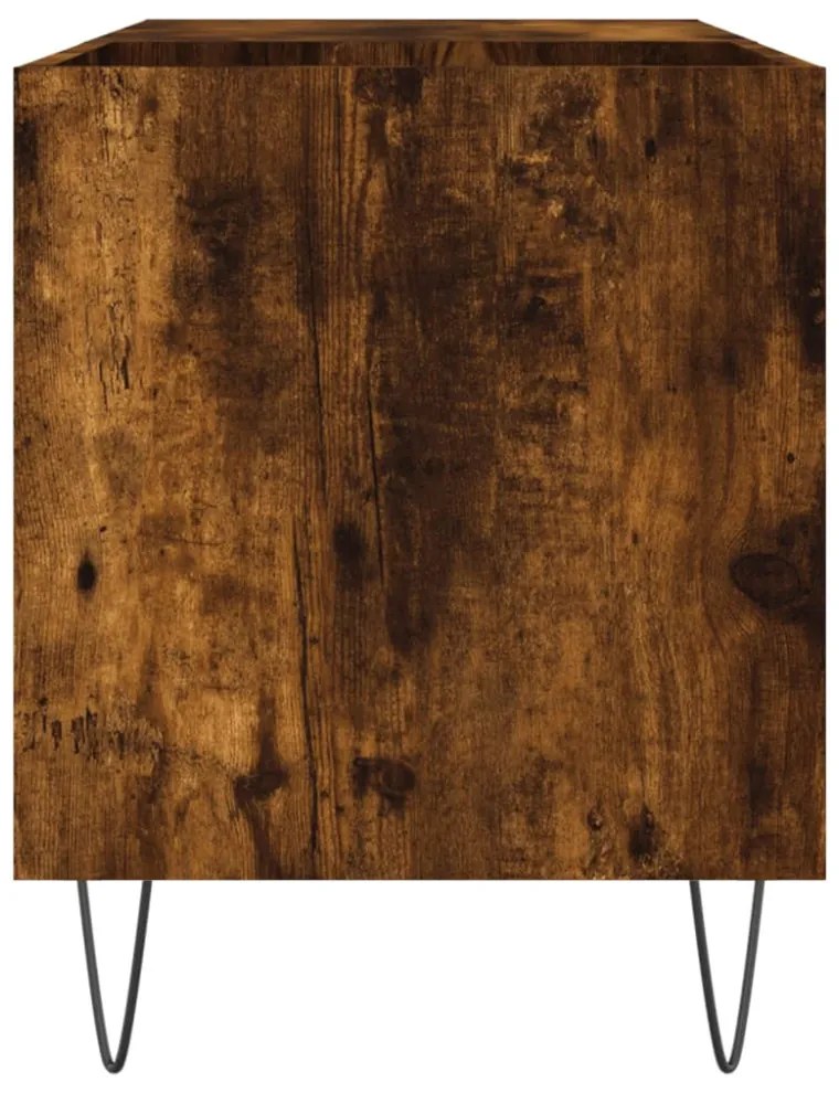 füstös tölgy színű szerelt fa hanglemezszekrény 85x38x48 cm
